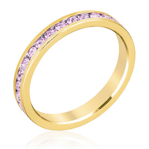 Stylish Lavender Crystal Eternity Ring