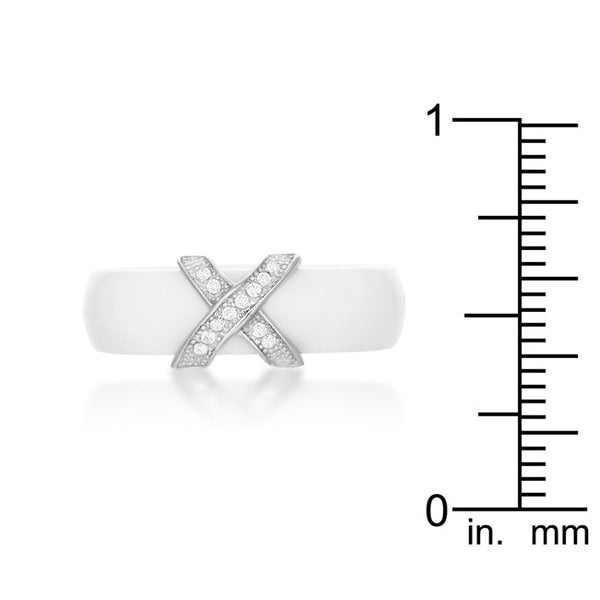 Modern Classic X Ring - White