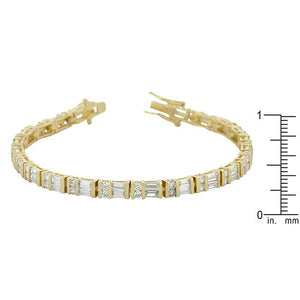 Golden Cubic Zirconia Tennis Bracelet