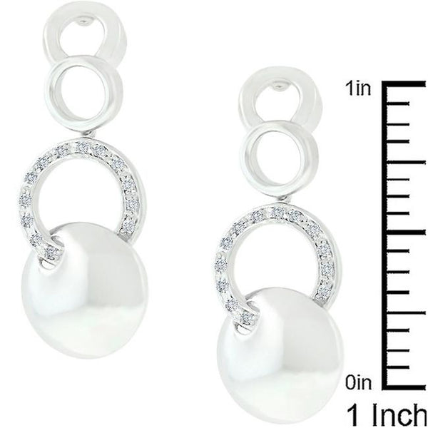 Silver Stronghold Circle Earrings