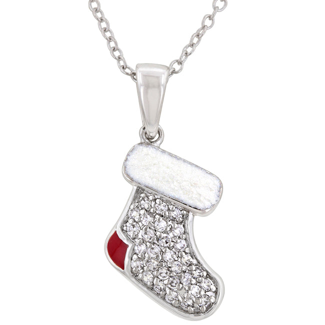 Red and White Stocking Pendant