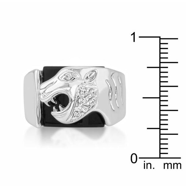 Onyx Panther Mens Ring