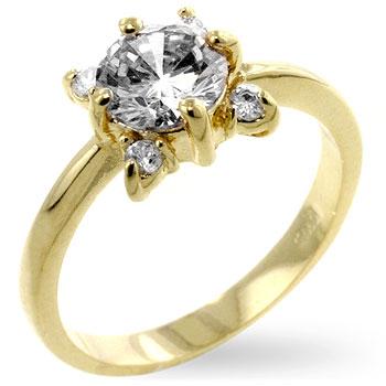 White Blossom Engagement Ring