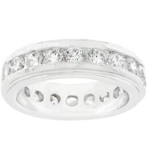 New England Eternity Ring in Rhodium Plated