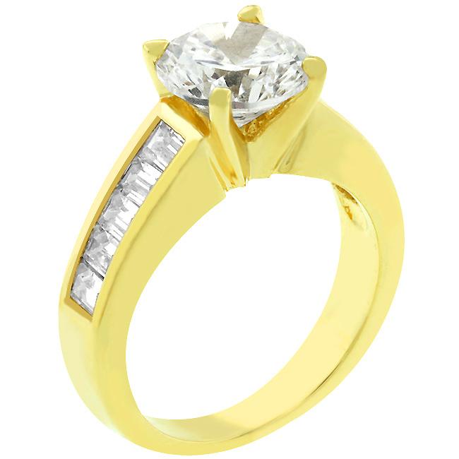 Classic Golden Engagement Ring
