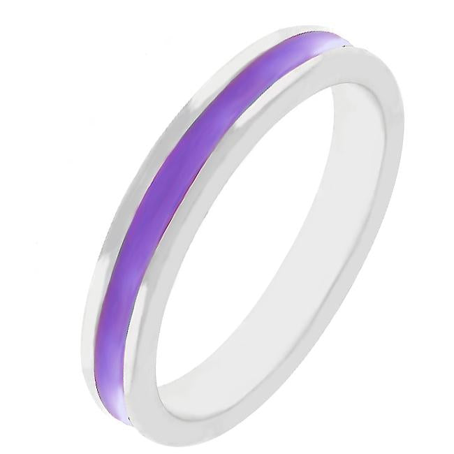 Purple Enamel Eternity Ring