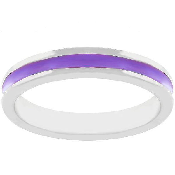 Purple Enamel Eternity Ring