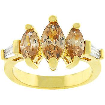 Triple Marquise Champagne Ring