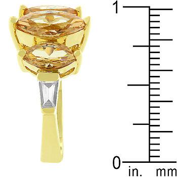 Triple Marquise Champagne Ring