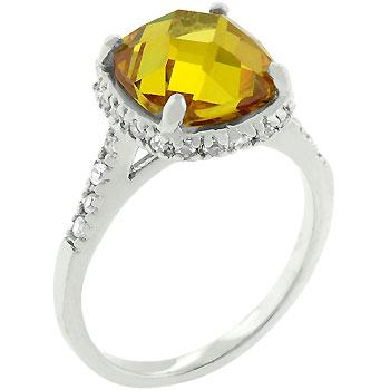 Rose-Cut Canary Ring