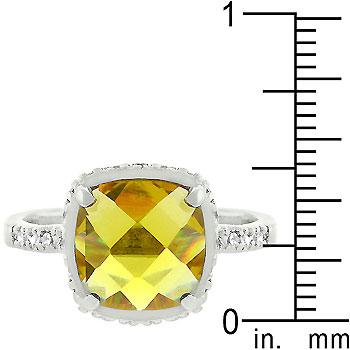 Rose-Cut Canary Ring