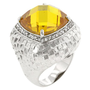 Citrine Dome Cocktail Ring