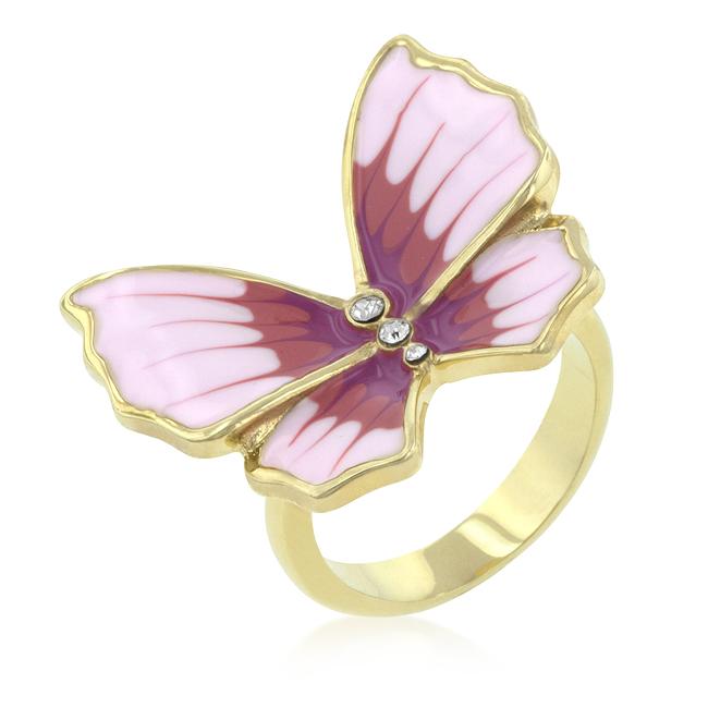 Butterfly 3-Stone Ring