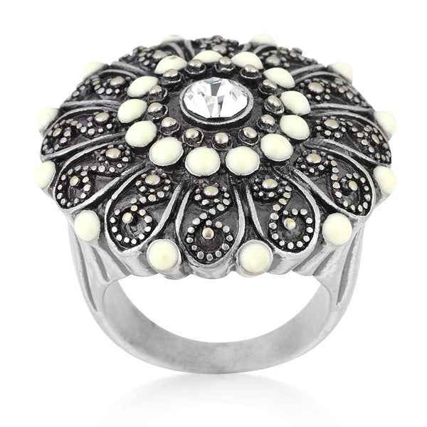 Antique Silver Crest Ring II
