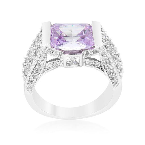 Purple Oval Cut Cocktail Ring
