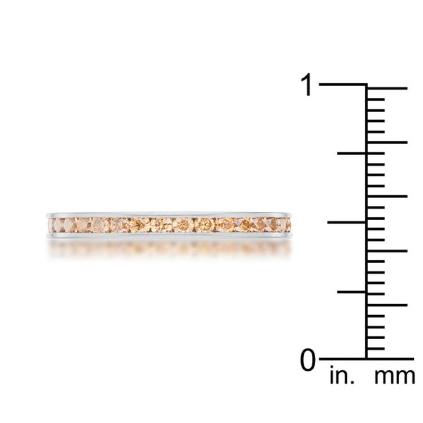 Teresa 0.5ct Champagne CZ Stainless Steel Eternity Band