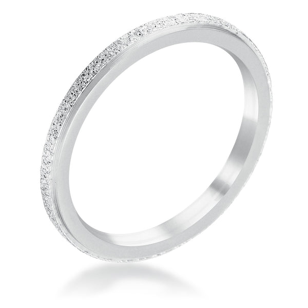 Diamond Cut Stainless Steel Stackable Ring