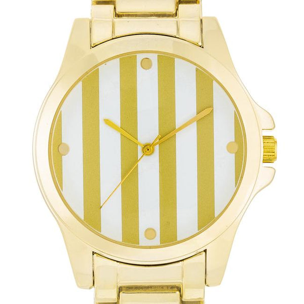 Gold Watch - Gold Stripe Dial