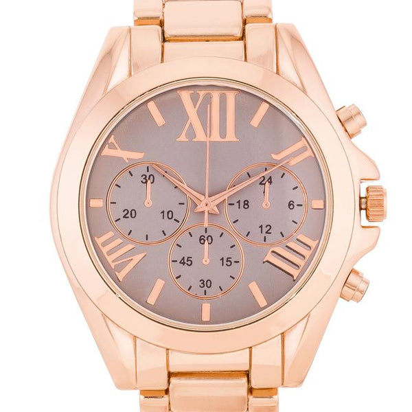 Roman Numeral Rose Gold Watch