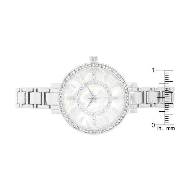 Classic Metal Watch With Crystals