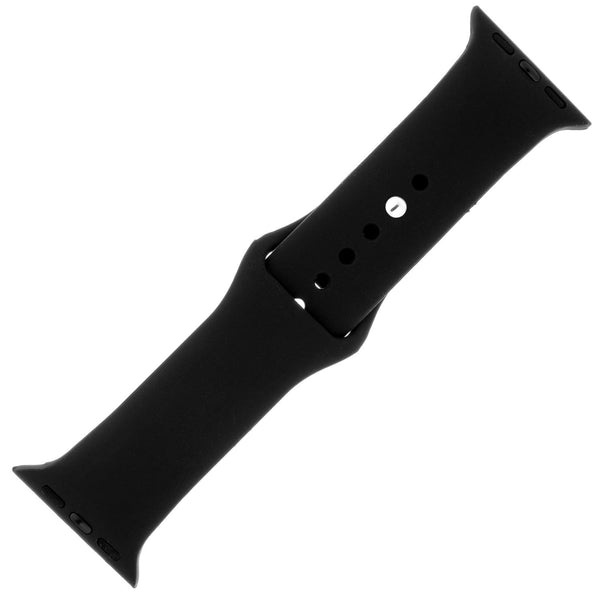 Classic Black Silicone Sports Watch Band 42mm