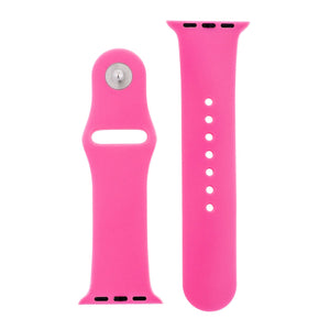 Hot Pink Silicone Sports Watch Band 38mm