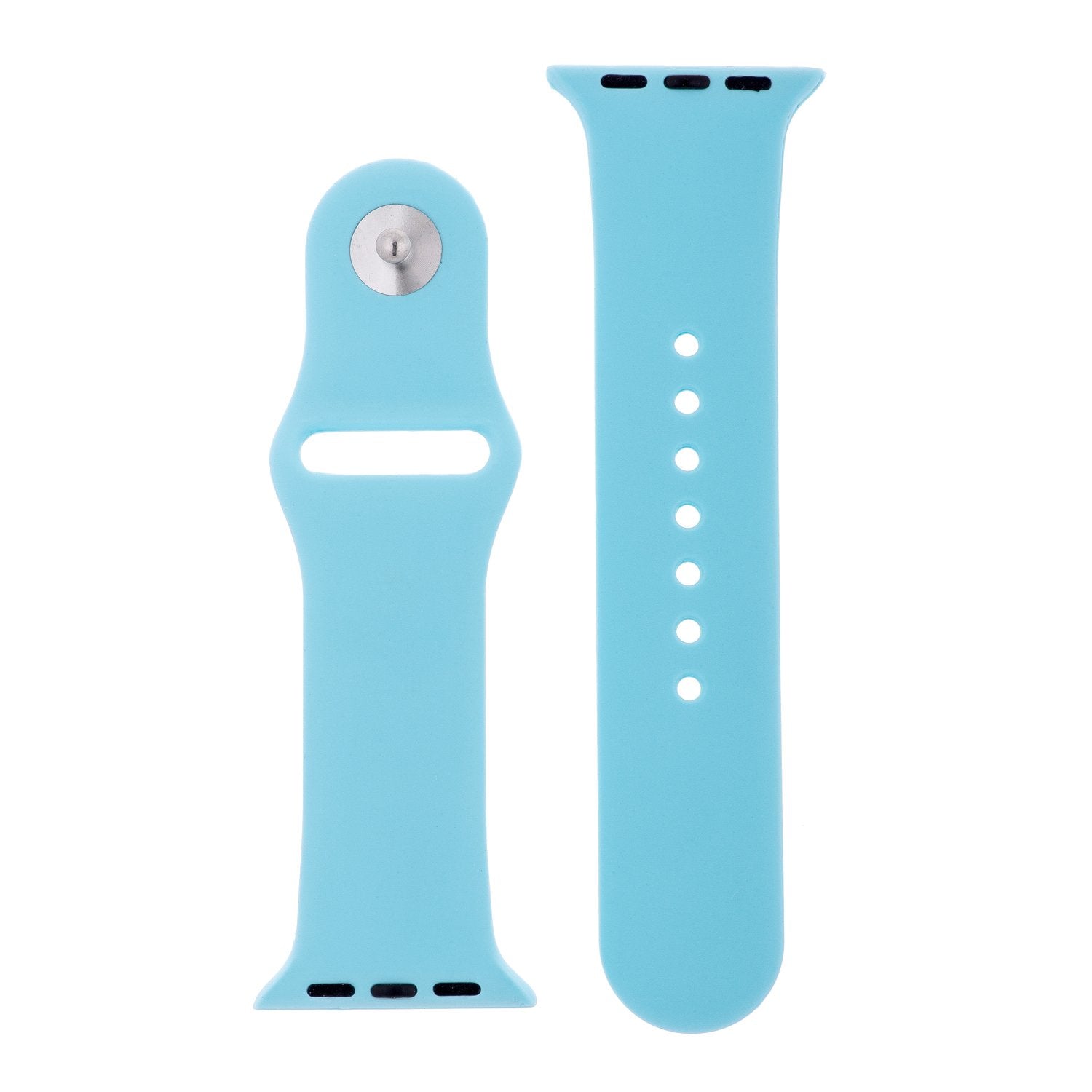 Soft Blue Silicone Sports Watch Band 42mm