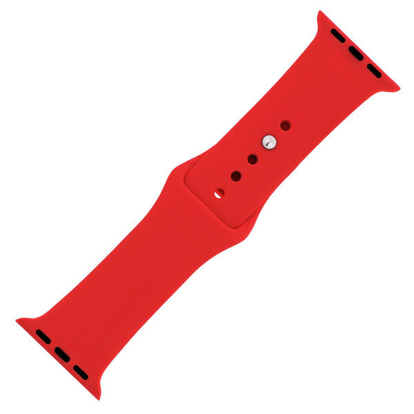 Cherry Red Silicone Sports Watch Band 38mm