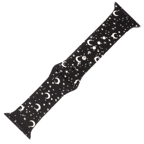 Moon and Stars Silicone Sports Watch Band 38mm