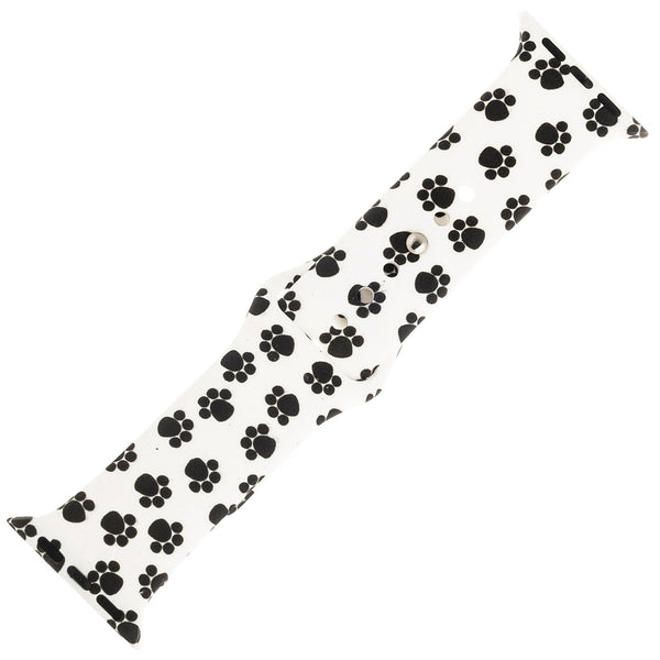 Paw Print Silicone Sports Watch Band 42mm