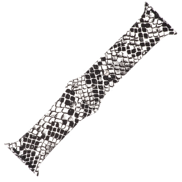 Snake Print Silicone Sports Watch Band 38mm